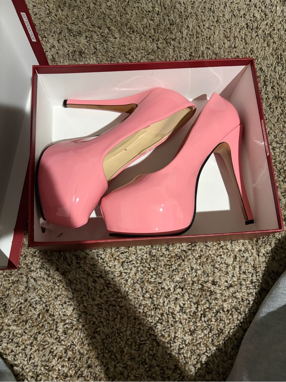 Fashion Nova Glossy Pink Platform Stiletto Pumps - Picture 4 of 5